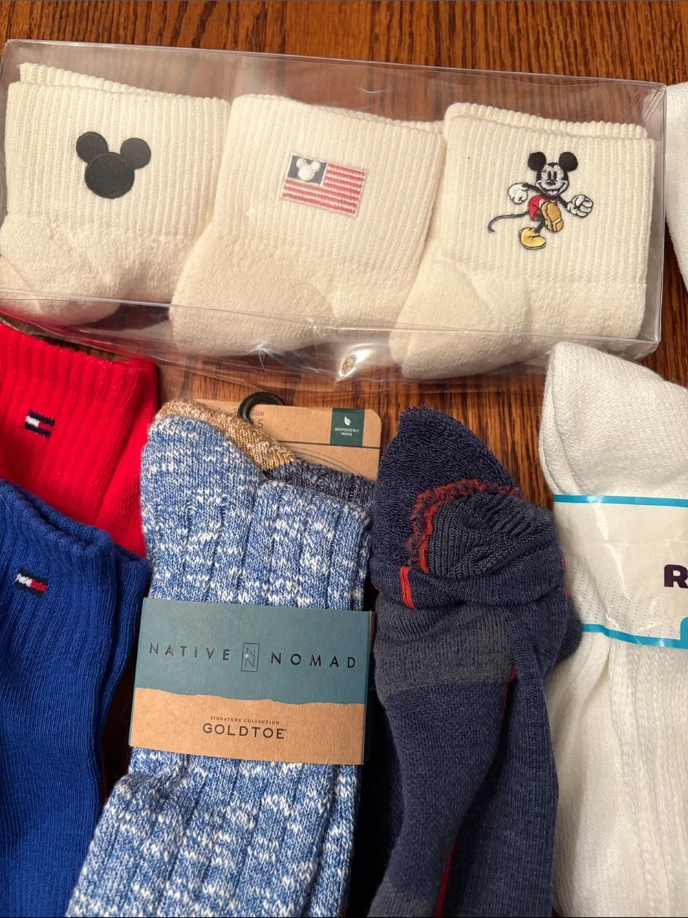 Assorted Men's Socks Pack - Navy, Red, Blue, White, Gray